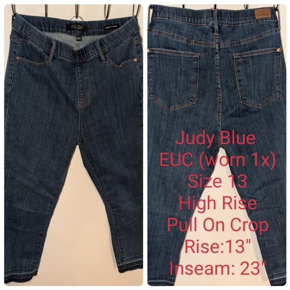 Judy Blue High Waist Pull On Crops size 13 - Picture 4 of 7